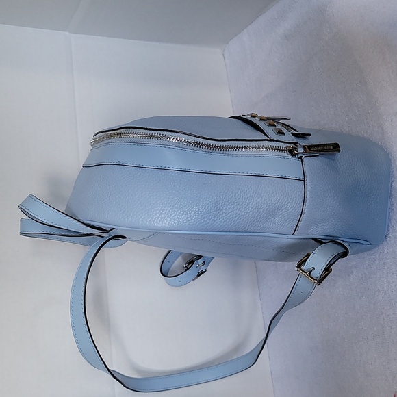 Michael Kors Kenly Lt. Sky blue medium leather backpack - Picture 3 of 16